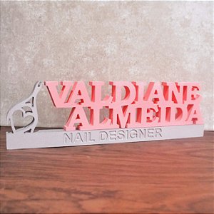 Plaquinha Decorativa Par Nail Designer/Manicure em PVC