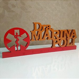 Plaquinha Para Medicina Modelo 2 em PVC
