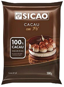 Chocolate Em Pó 100% Cacau 500g Sicao