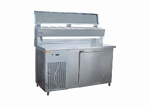 Balcão Serviço Condimentador Inox 1 Porta 150cm 355 Litros RF037 Frilux