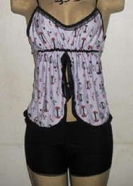 lote de short  doll em liganete com 50 unidades estampas,modelos e tamanhos variados