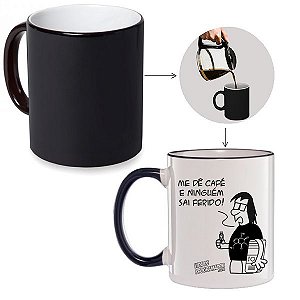 Caneca Mágica Me dê café e ninguém sai Ferido