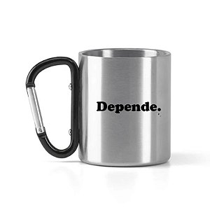 Caneca Inox com Mosquetão Depende