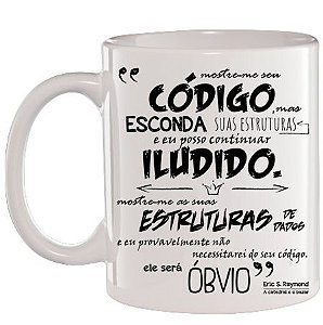 Caneca Branca Mostre-me seu código