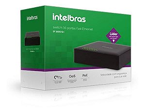 Switch 16 Portas Fast Ethernet Sf 1600 Q+ Intelbras