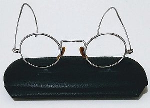 Óculos Antigos Estilo Harry Potter  com Armação Prateada