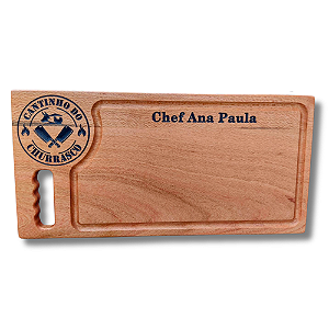 Tabua de Madeira para Churrasco e Legumes Personalizada
