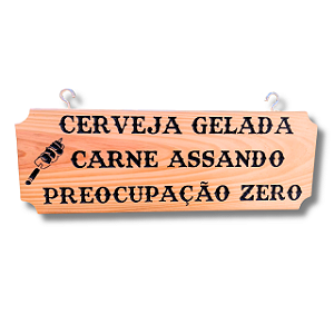 Placa Entalhada PERSONALIZADA em Madeira Maciça