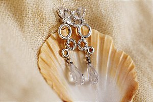 BRINCO DE RÓDIO GOTA CRISTAL