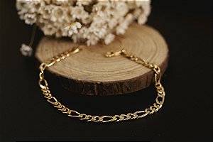 PULSEIRA FOLHEADA A OURO 18K ELO 3X1