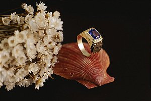 ANEL MASCULINO FOLHEADO A OURO 18K