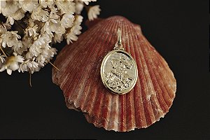 PINGENTE SÃO JORGE FOLHEADO A OURO 18K