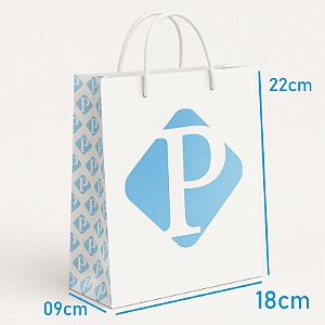 Sacola de papel premium 18x22