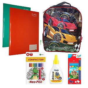 Kit Material Escolar Infantil Menino Naruto Completo Barato