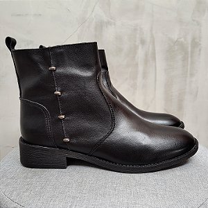 -    Bota Feminina Melo Cano Médio Couro Legítimo