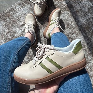 Tênis Feminino Palamós Casual Retrô Listras Conforto