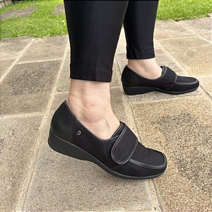 Sapato Feminino Calce Fácil Super Conforto Têxtil 263036