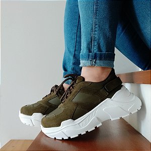 Chunky tênis verde militar