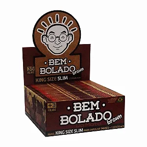 Caixa de Seda Bem Bolado Brown Slim 50 und