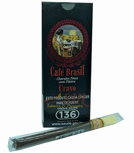 Caixa de Cigarrilha Café Brasil Cravo com 10 und