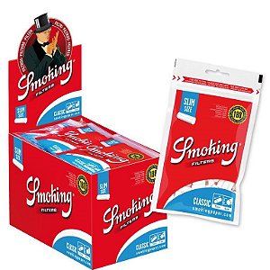 Caixa de Filtro Smoking Clássico Slim 6mm 30 Bags