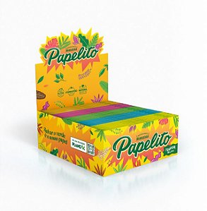 Caixa de Seda Papelito Tropical King Size Slim com 50 und