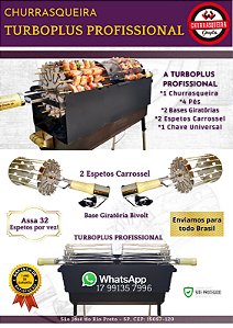 Churrasqueira Turboplus Profissional Giratória - Assa 32 Espetos