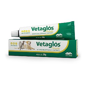 Pomada cicatrizante Vetaglós para cães e gatos 20g