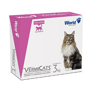 Vermifugo Vermicats plus world para gatos 600mg