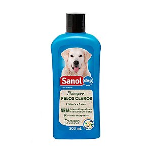 Shampoo Sanol Dog pelos claros 500 ml