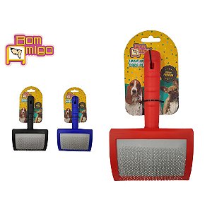 Rasqueadeira para Remover e Alisar Pêlo de cachorros e gatos Bom Amigo