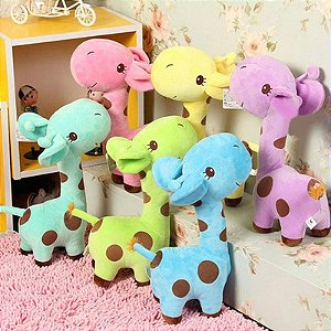 Girafa de pelucia pet toy  cores diversas