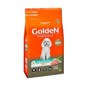 Ração Golden Fórmula Mini Bits para Cães Adultos de Porte Pequeno Sabor Frango e Arroz 3kg