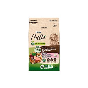 Ração Premier Nattu para Cães Filhotes de Raças Pequenas Sabor Mandioca 2,5KG