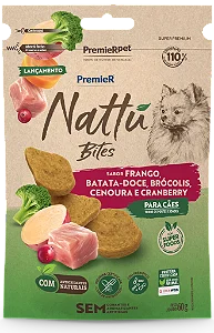 Petisco Natural para cães Premier Nattu Bites 60g