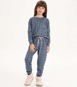 Pijama Manga Longa Feminino Infantil Bed All Day