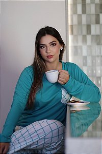 Pijama Maddie Calça e Blusa de Manga Longa