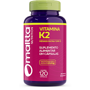 Vitamina K2 - Menaquinona 7 (MK7) - (1 ao dia) 120caps Maltta
