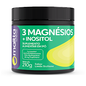 3 Magnesios Inositol 210g Limao Siciliano Maltta