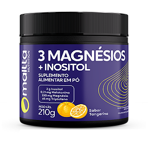 3 Magnesios Inositol 210g Tangerina Maltta