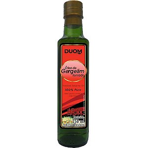 Oleo de Gergelim Torrado Prensado a Frio 250ml Duom