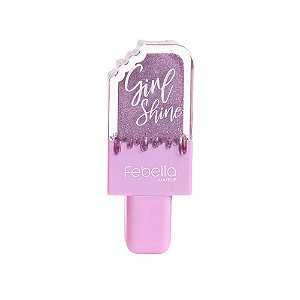 Lip Gloss Labial Glitter Girl Shine Picolé - Cor5 - Febella