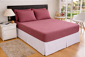 LENÇOL QUEEN DE MALHA 03 PEÇAS CASHMERE - 2197