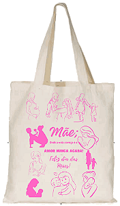 Sacola Ecobag Dia Das Mães Ecológica 100% Algodão 40x45alt