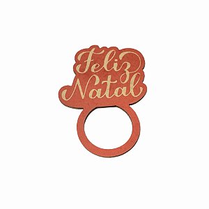 Porta Guardanapo Feliz Natal Vermelho