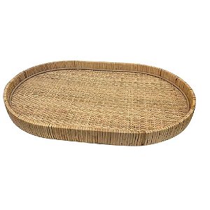 Bandeja Grécia em Madeira e Rattan - M
