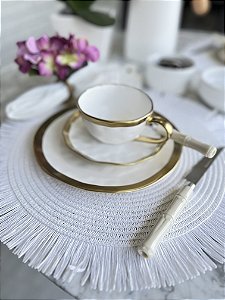 Jogo Americano Boho Branco - 38 cm