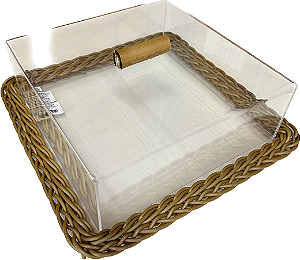 Porta Frutas e Pães Quadrado Jurerê - Caramelo