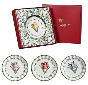 Jogo De Pratos De Sobremesa Scalla La Table - Tulipas (4 Peças)