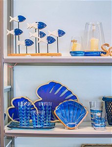 Petisqueira em Madeira Concha Azul - Média